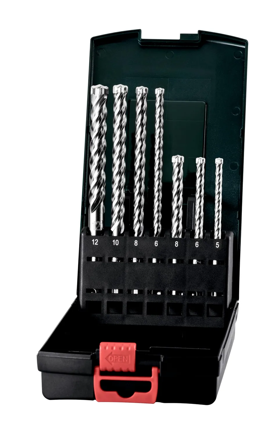 metabo-sds-plus-pro-4-premium-hammerbohrer-set-7-teilig-4-schneider-mit-vollhart image 1