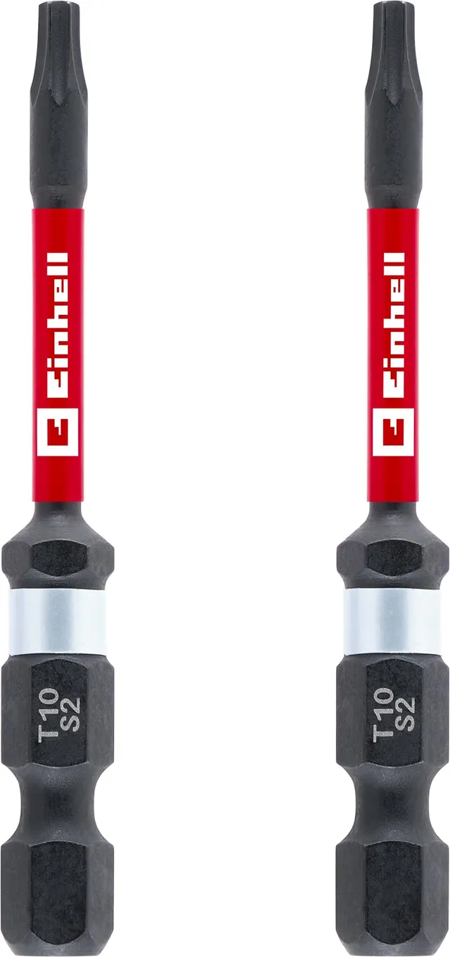 einhell-impact-bits-doppel-torsion-2-tlg-60-mm-t10-e-6-3-schaft-s2-stahl image 1