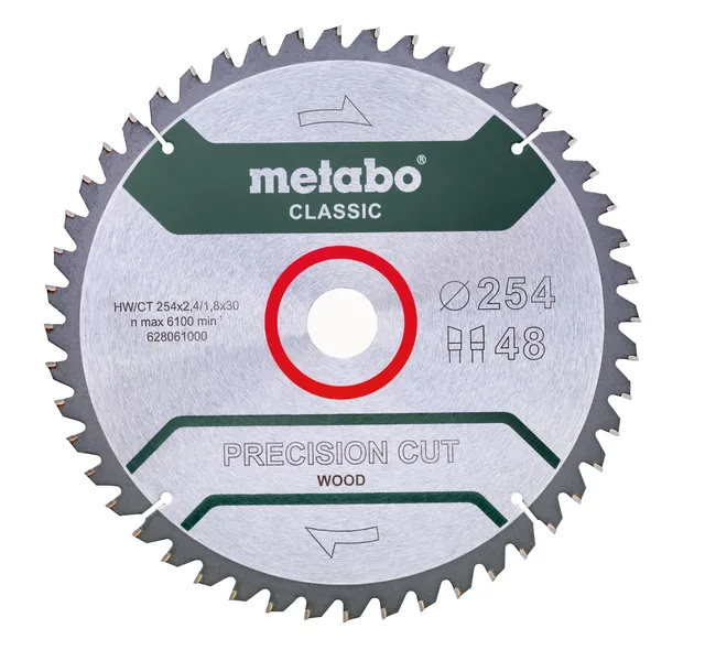 metabo-kreiss-geblatt-precision-cut-wood-classic-254-x-30-mm-z48-wz-628061000-hw image 1