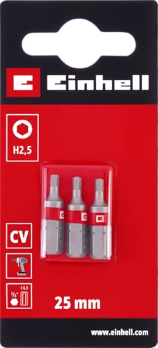 original-einhell-standard-bits-3-tlg-25-mm-hex-2-5-chrom-vanadium-bits-mit-c-6-3 image 4