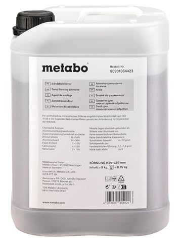 metabo-sandstrahlmittel-8-kg-0-2-0-5-mm-aluminiumsilikatglasschmelze-f-r-rost-un image 4