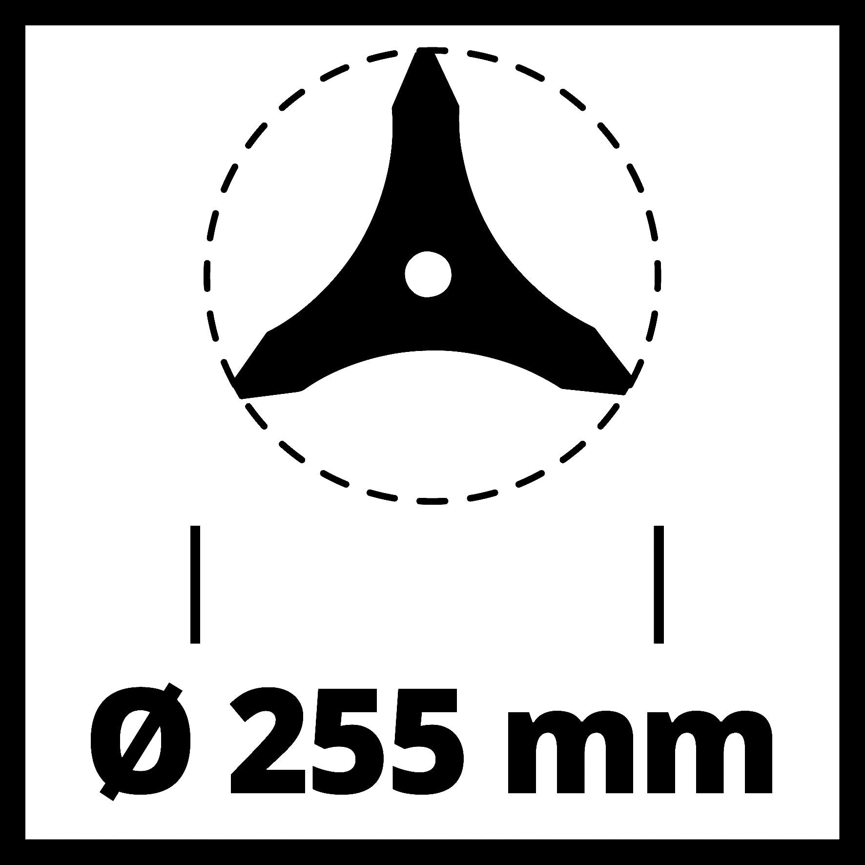 einhell-dickichtmesser-255-3-zahn-metallmesser-255-mm-schnittbreite-25-4-mm-bohr image 3