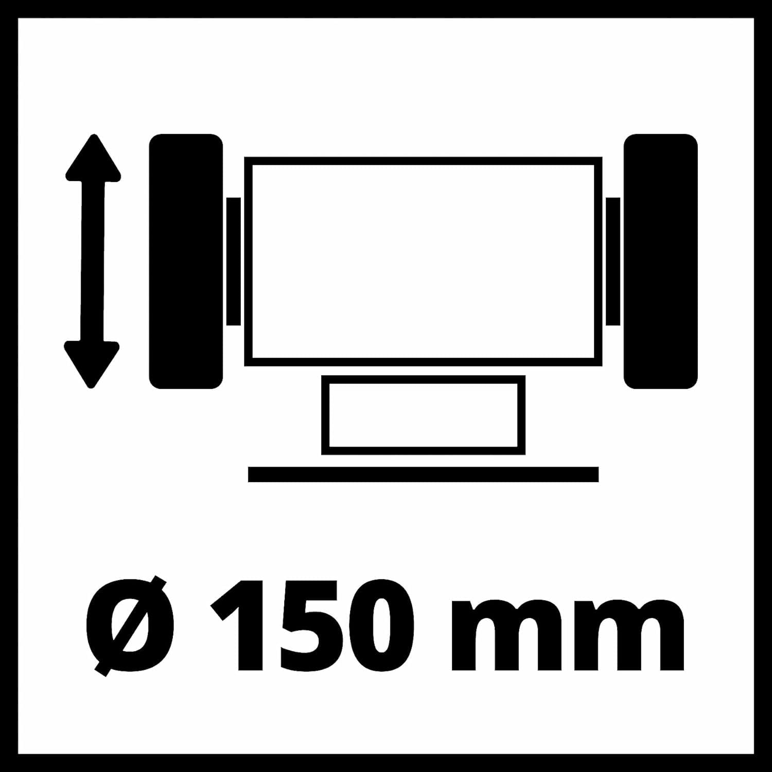 einhell-doppelschleifer-tc-bg-150-b-mit-350-w-150-mm-schleifscheibe-b-rstenschei image 8