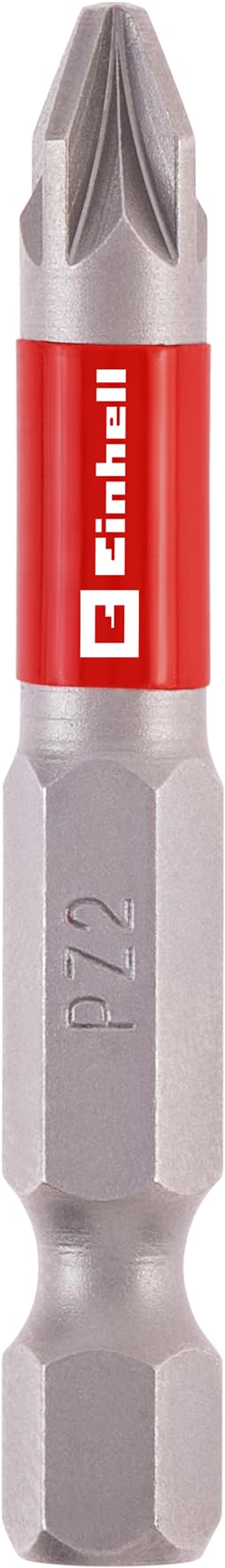 einhell-standard-bits-3-teilig-50-mm-pz2-chrom-vanadium-e-6-3-schaft-mit-rotem-f image 1