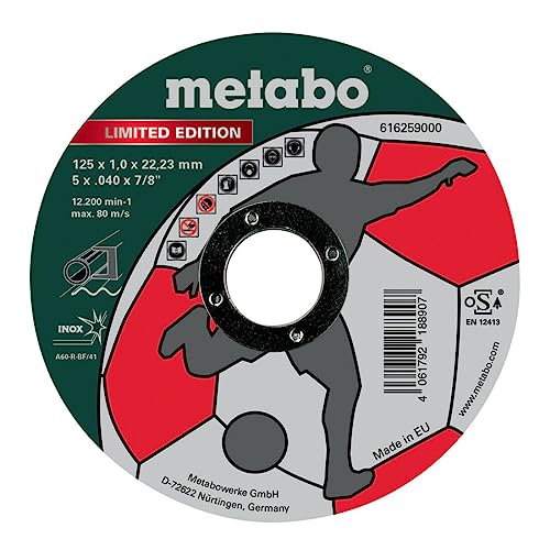 metabo-limited-edition-soccer-trennscheibe-125-1-0-22-23-mm-inox-tf-41-100er-pac image 2
