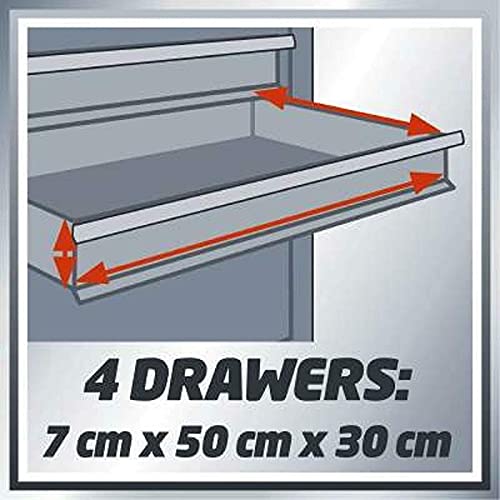 einhell-werkstattwagen-tc-tw-100-mit-4-schubladen-und-interlock-system-4-rollen- image 5