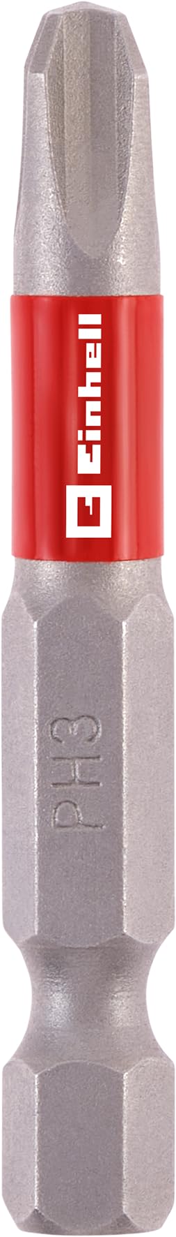einhell-standard-bits-3-teilig-50-mm-ph3-chrom-vanadium-e-6-3-schaft-mit-rotem-f image 1