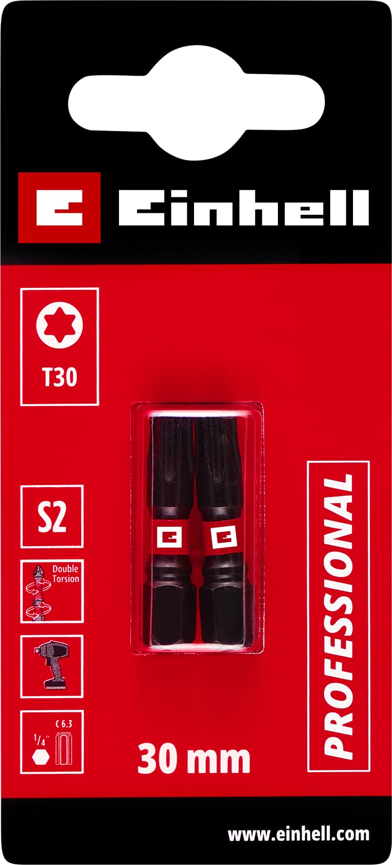 einhell-impact-bits-doppel-torsion-2-tlg-30-mm-t30-s2-stahl-c-6-3-schaft image 2