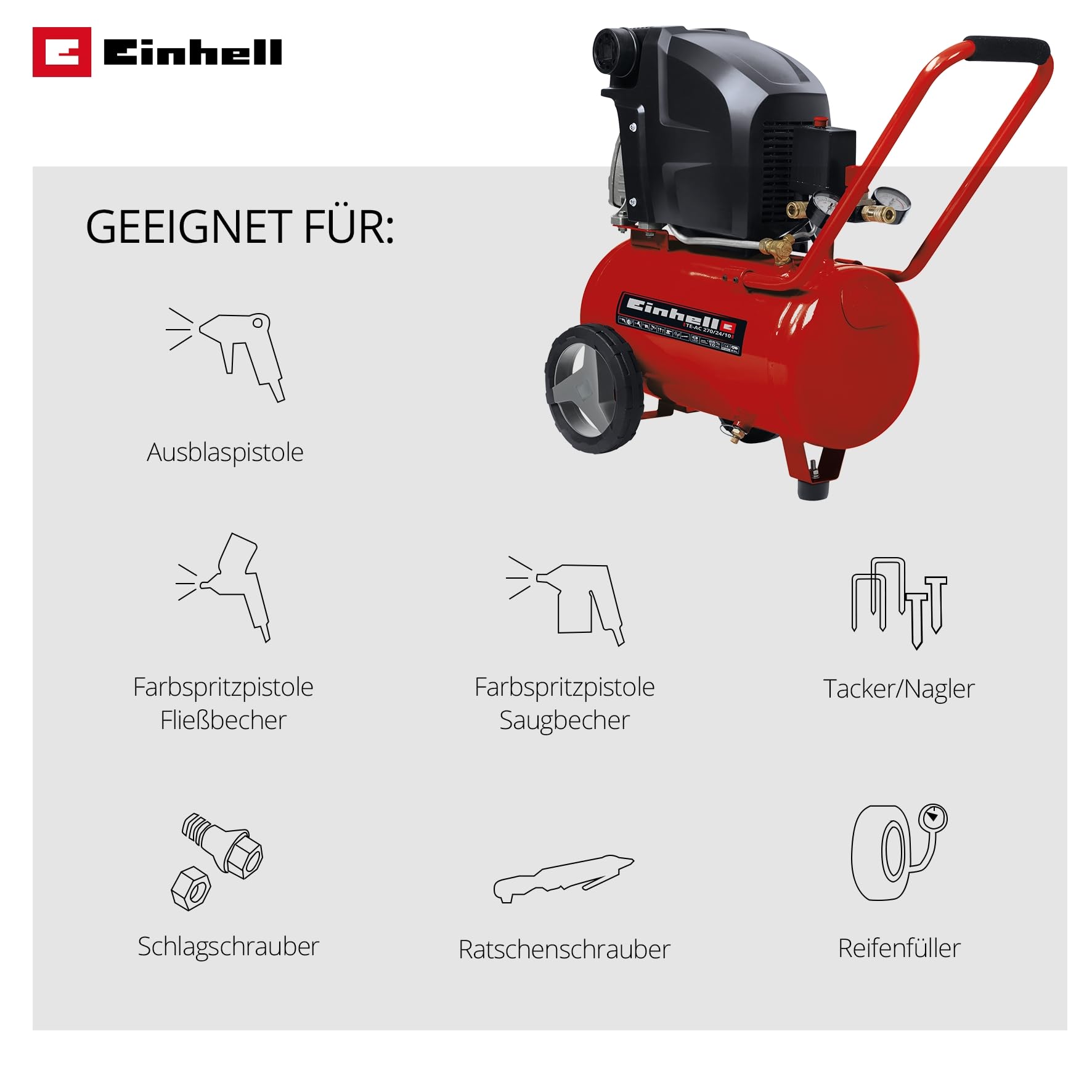 einhell-te-ac-270-24-10-kompressor-1-800-w-max-10-bar-24-l-kessel-270-l-min-ansa image 3