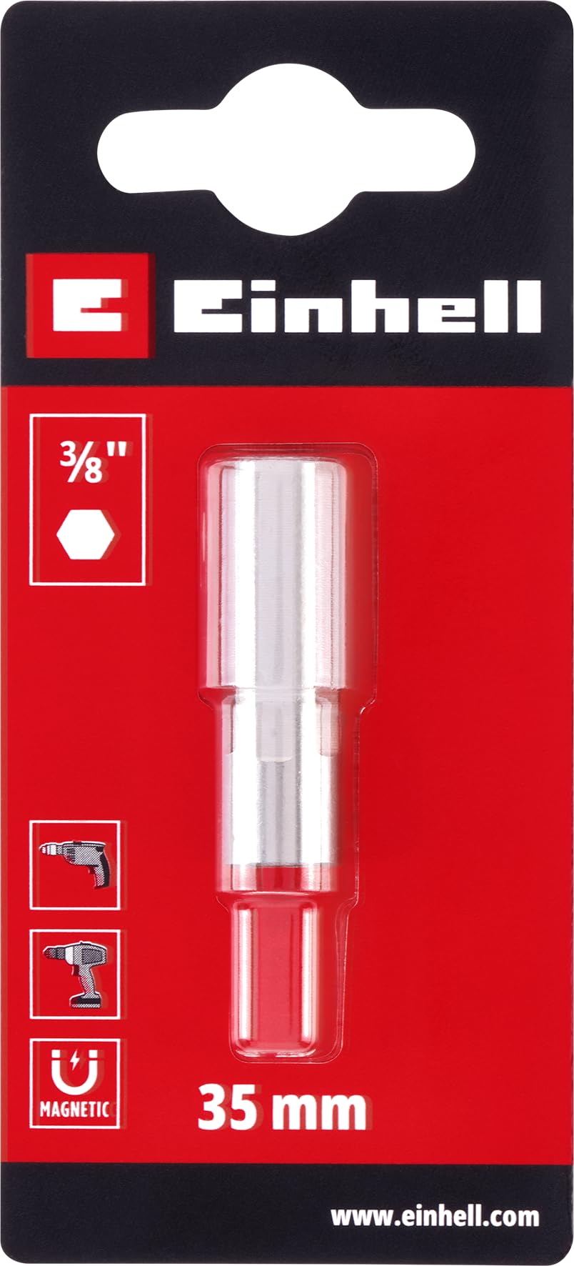 original-einhell-magnetischer-bithalter-aus-edelstahl-extra-kurz-35-mm-3-8-sechs image 2