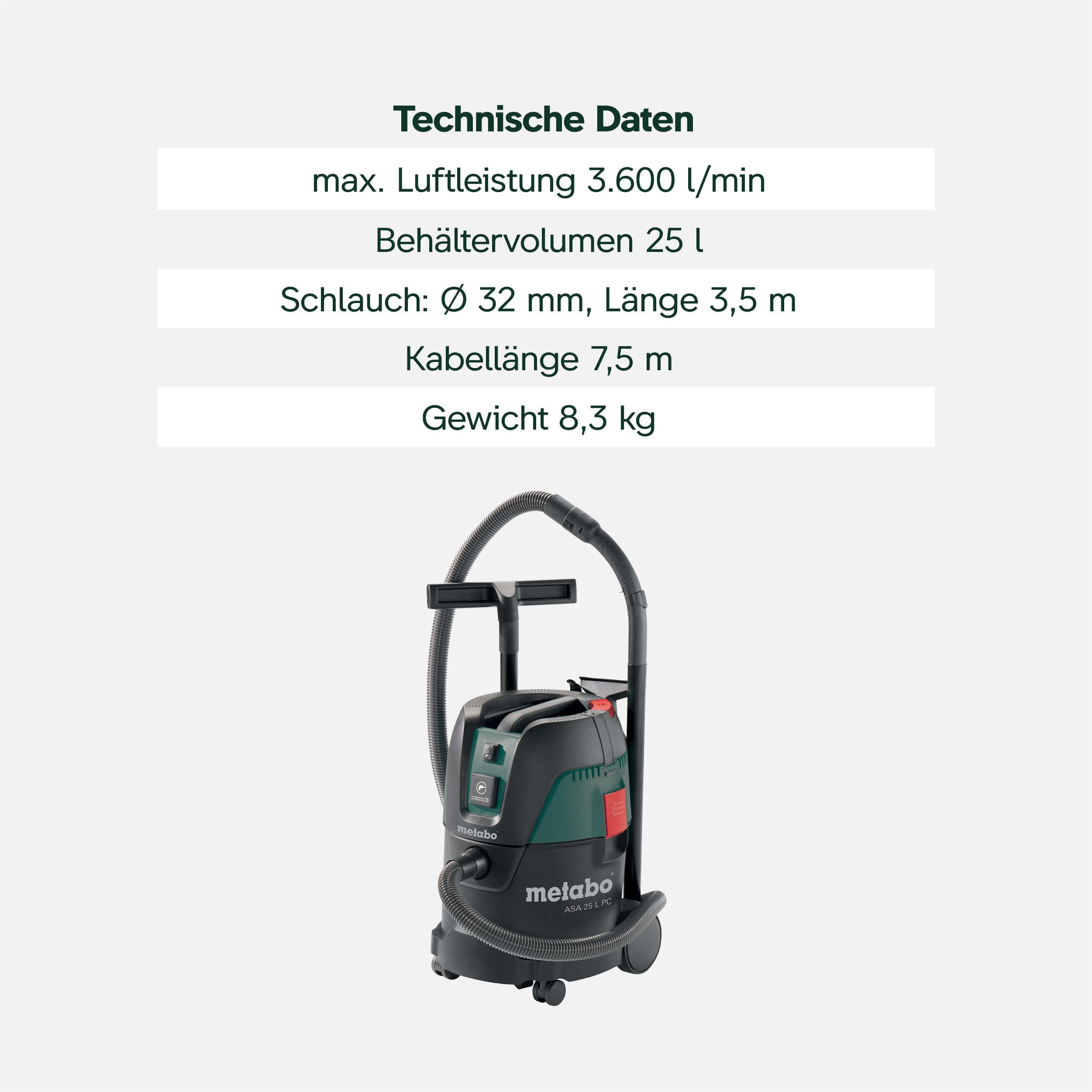 metabo-allessauger-asa-25-l-pc-nass-trockensauger-staubklasse-l-25-l-pressclean- image 4
