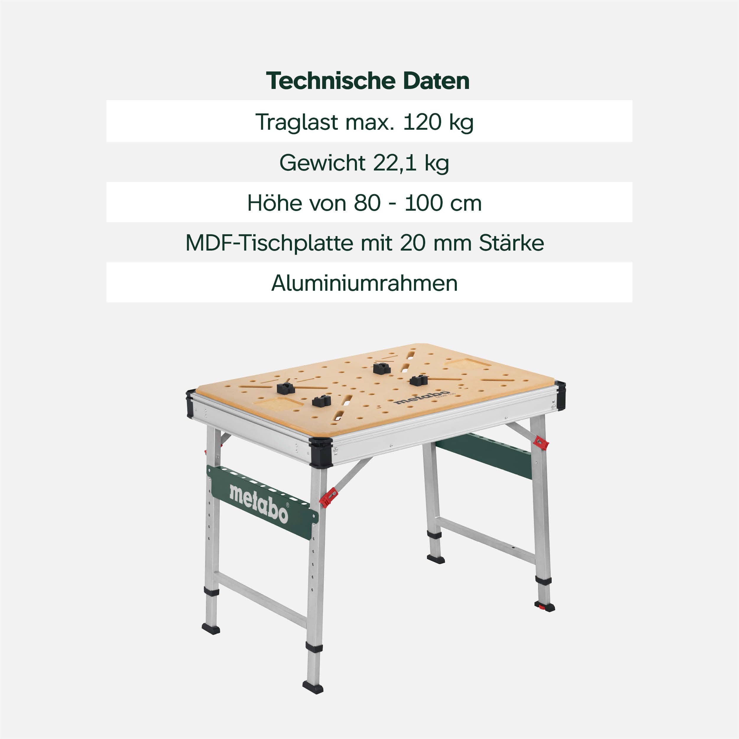 metabo-mwb-100-multifunktionstisch-klappbare-werkbank-mobiler-s-gebock-bis-120-k image 5