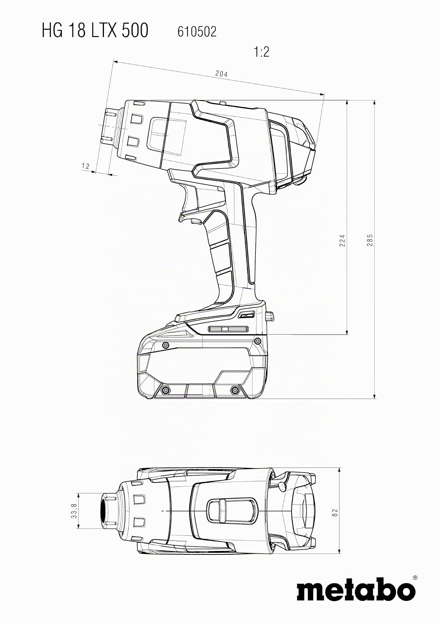 metabo-hg-18-ltx-500-akku-hei-luftgebl-se-18-v-cas-500-c-inkl-metabox-145-l-refl image 2