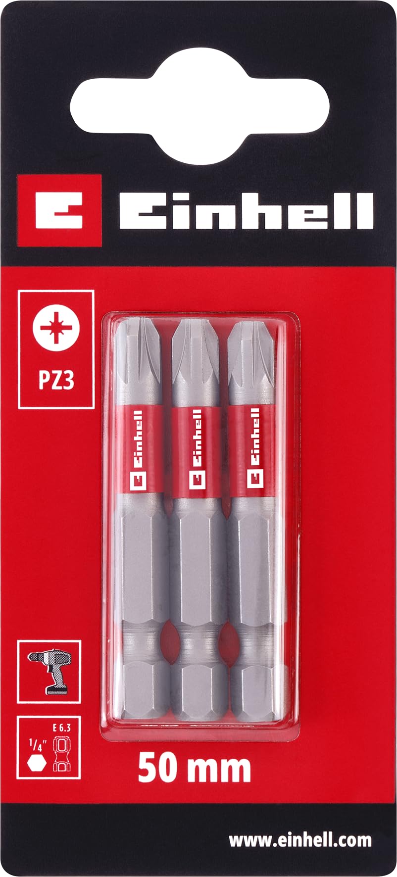 einhell-standard-bits-3-tlg-50-mm-pz3-chrom-vanadium-schrauberbits-mit-e-6-3-sch image 2