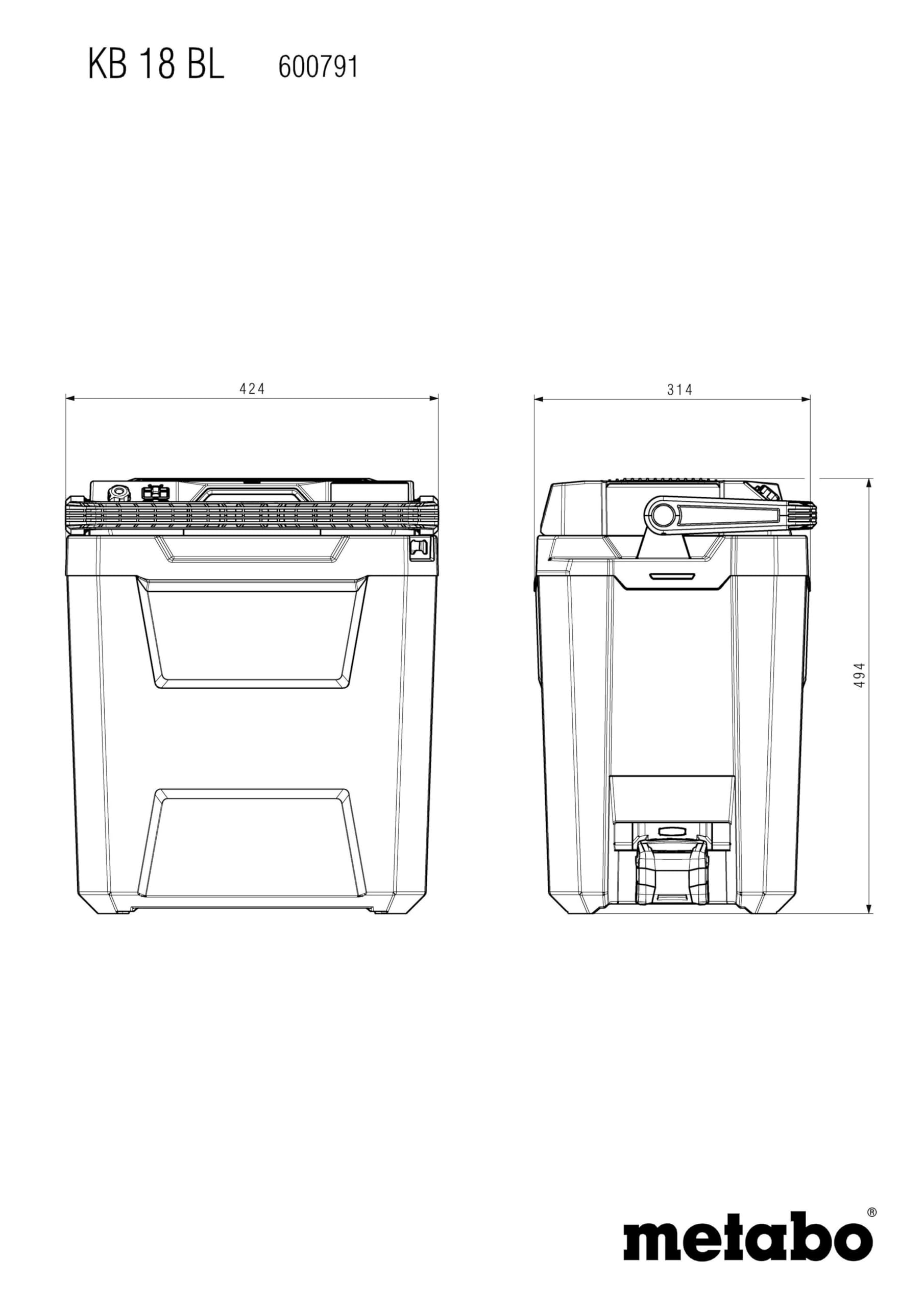 metabo-akku-k-hlbox-kb-18-bl-18-v-brushless-k-hl-warmhaltebox-ohne-akku-cas-komp image 2