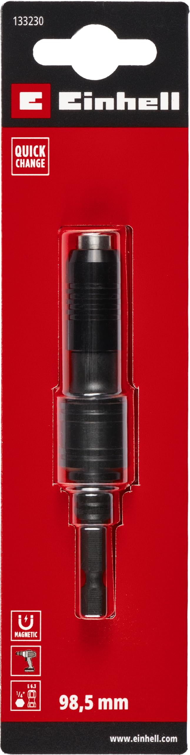 original-einhell-bithalter-triple-fix-1-4-schwenkbarer-kugelkopf-dauermagnet-alu image 1