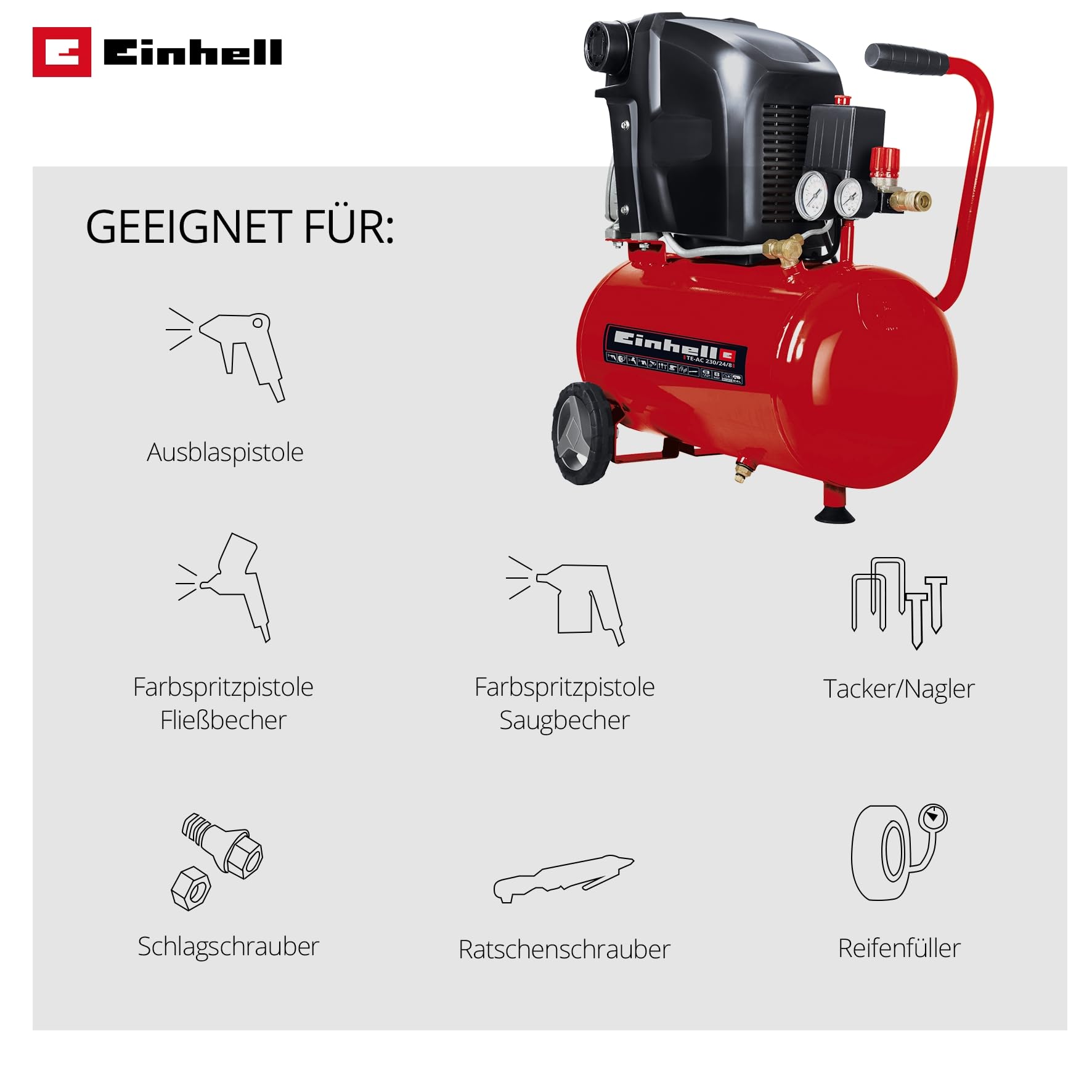 einhell-te-ac-230-24-8-kompressor-1-500-w-max-8-bar-24-l-kessel-230-l-min-ansaug image 3