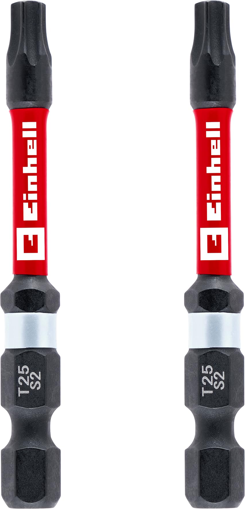 einhell-impact-bits-mit-doppel-torsion-2-tlg-60-mm-t25-s2-stahl-manganphosphatie image 1