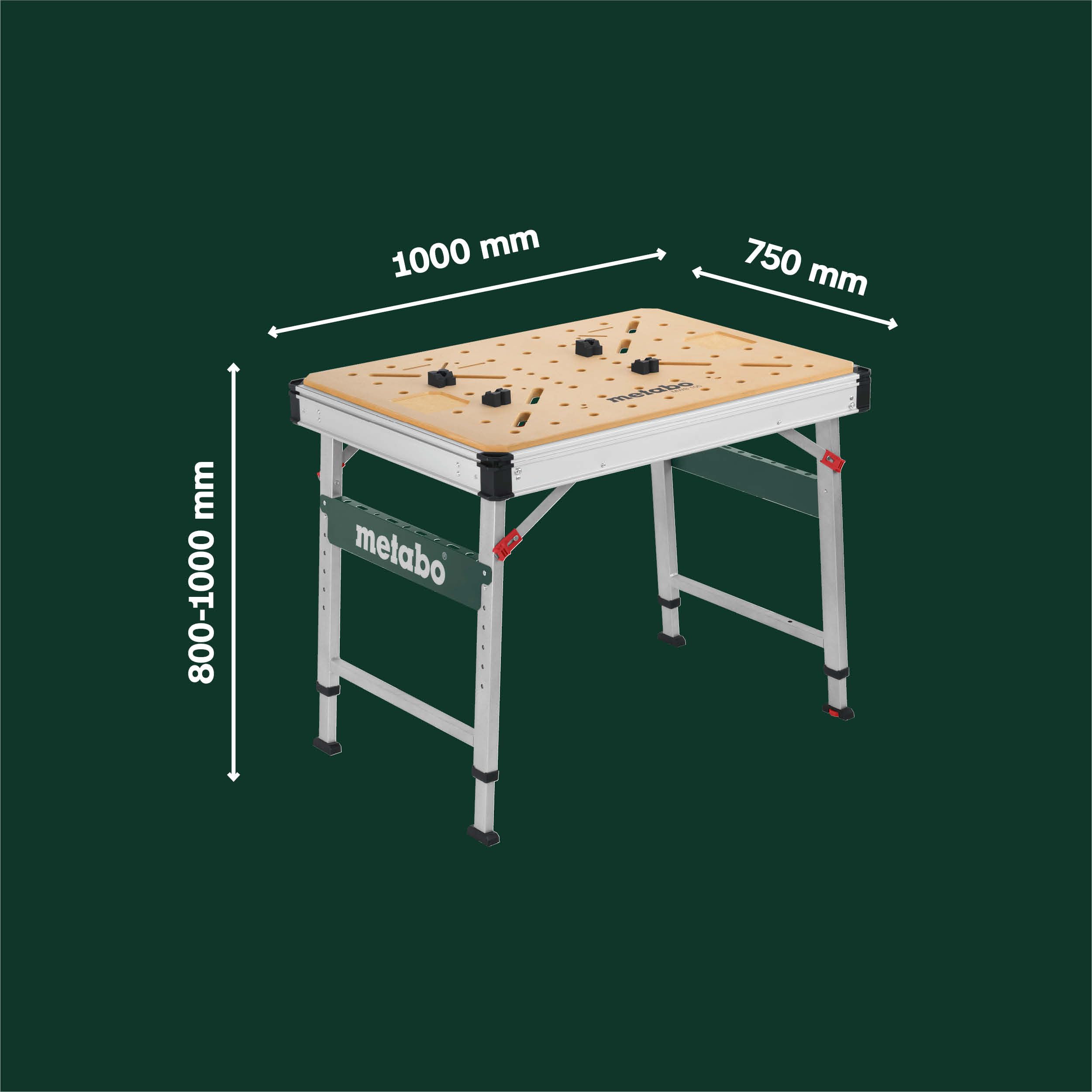 metabo-mwb-100-multifunktionstisch-klappbare-werkbank-mobiler-s-gebock-bis-120-k image 6