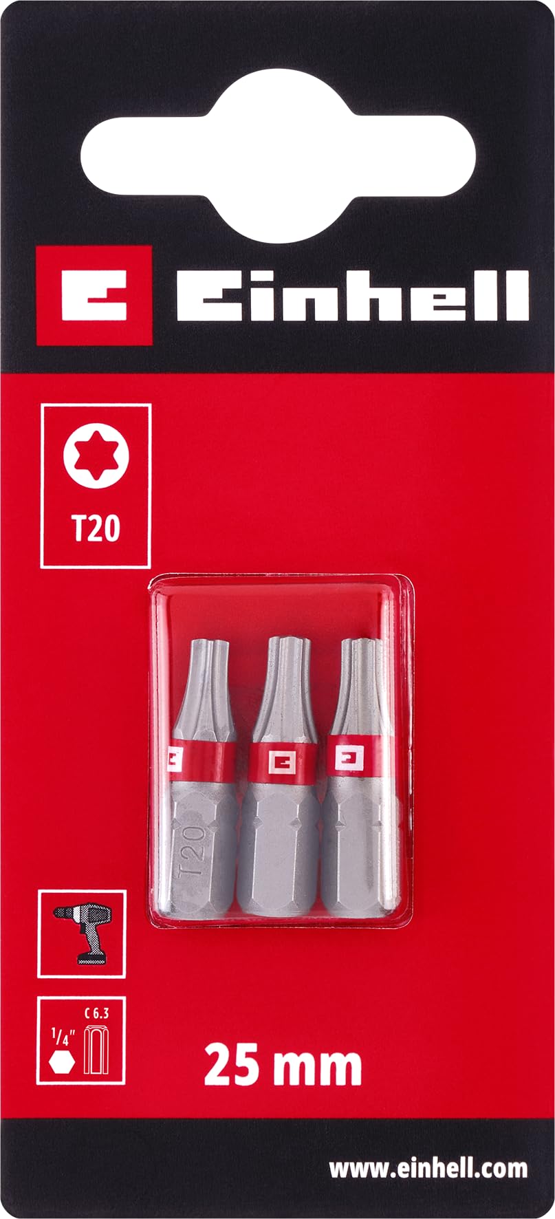 original-einhell-standard-bit-set-3-teilig-25-mm-t20-chrom-vanadium-c-6-3-schaft image 2