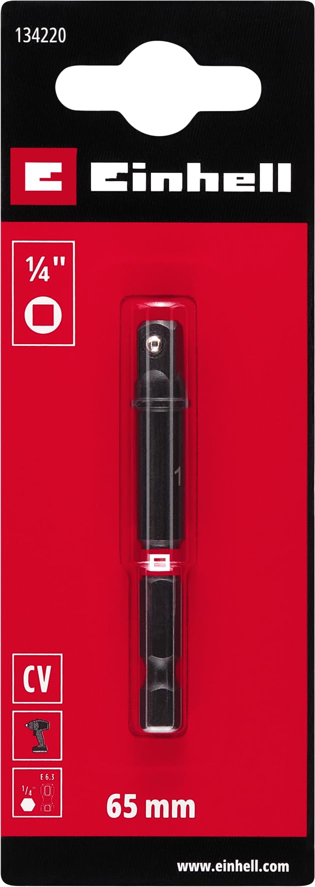 original-einhell-impact-steckschl-ssel-adapter-crv-stahl-1-4-aufnahme-65-mm-mang image 2