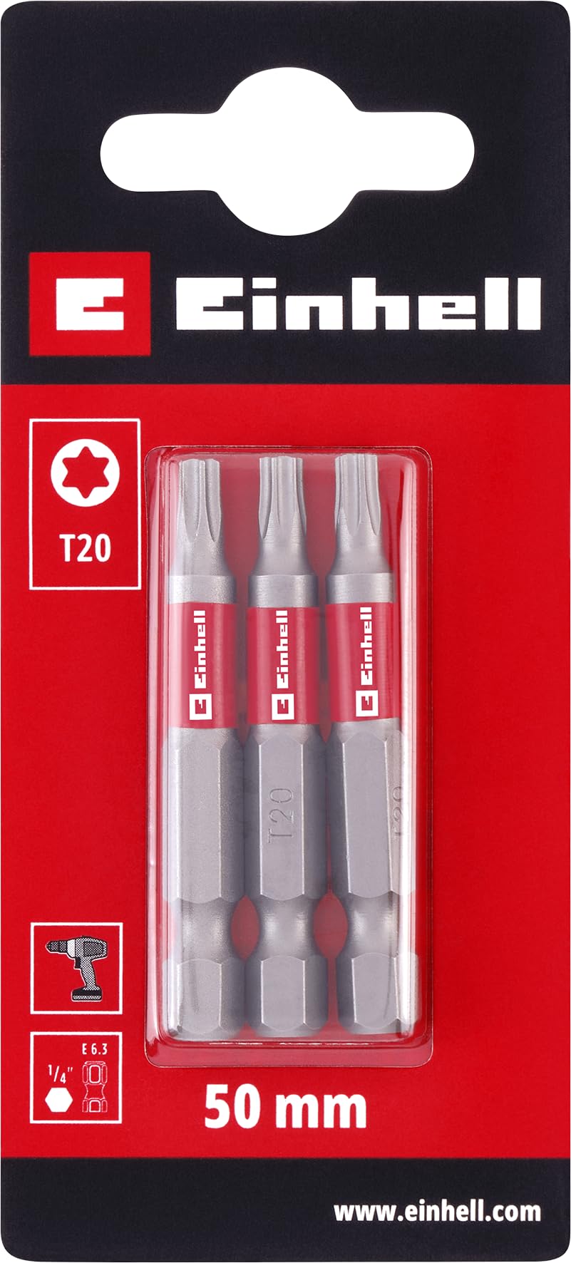 einhell-standard-bits-3-tlg-50-mm-t20-chrom-vanadium-torxbits-mit-e-6-3-schaft-u image 2