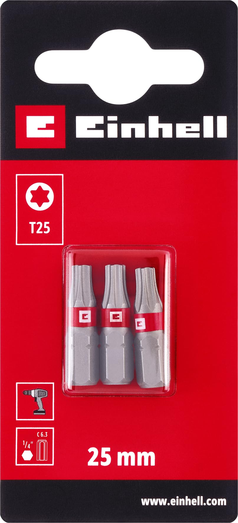 original-einhell-standard-bits-3-tlg-25-mm-t25-chrom-vanadium-bits-mit-c-6-3-sch image 2