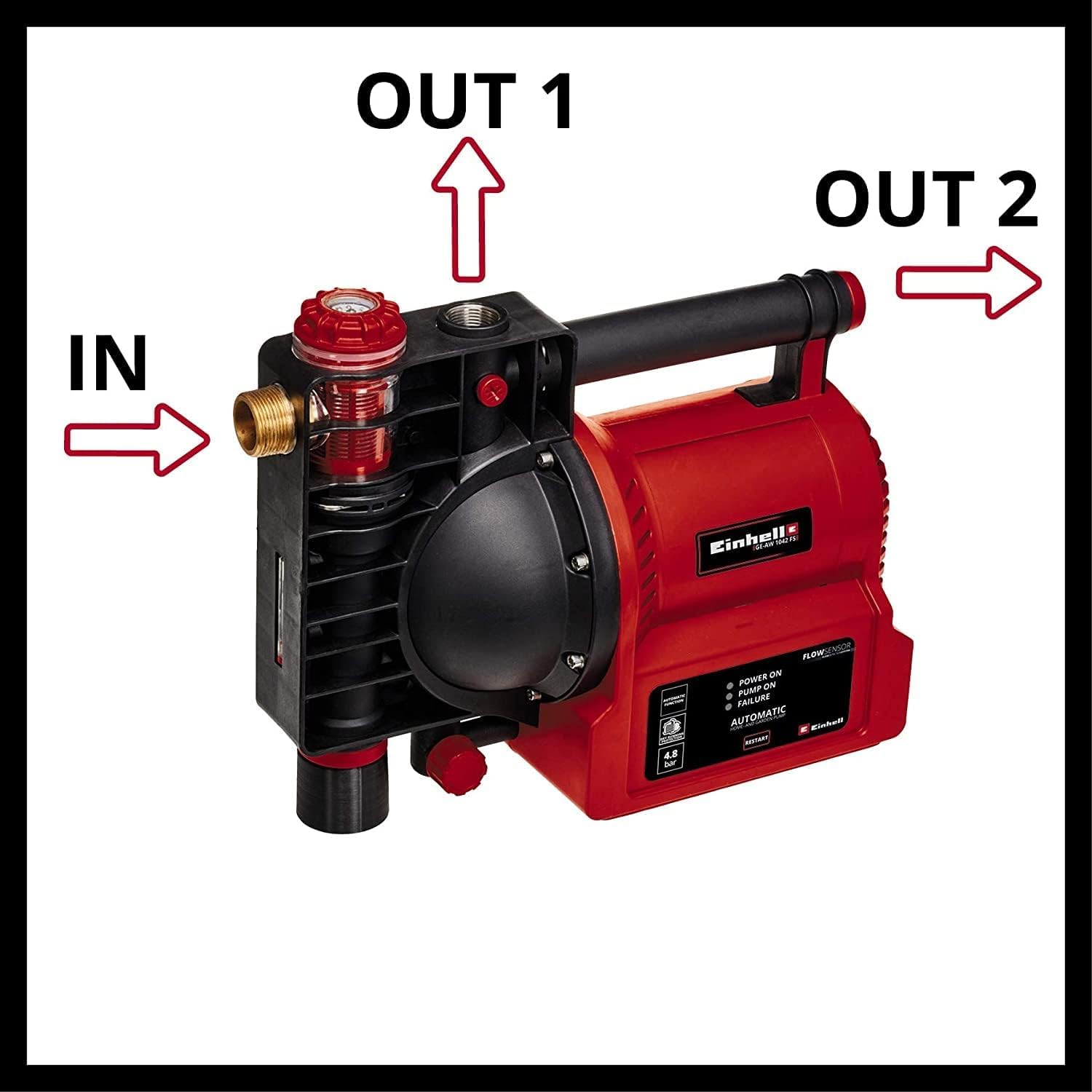 einhell-hauswasserautomat-ge-aw-1042-fs-1-050-w-klarwasserpumpe-mit-flow-sensor- image 5