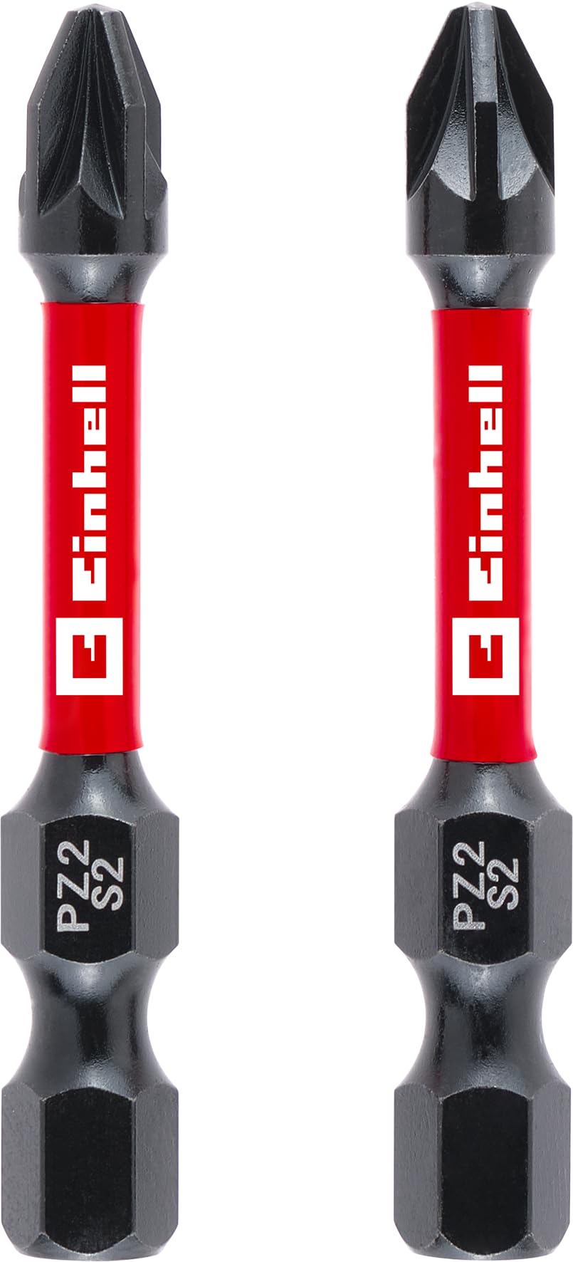 einhell-impact-bits-2-teilig-50-mm-pz2-s2-stahl-mit-torsionszone-c-6-3-schaft-ro image 1