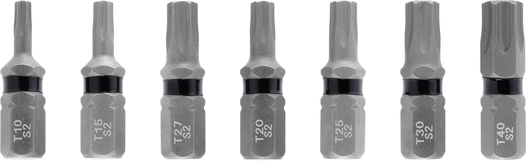 einhell-bit-set-7-tlg-25-mm-t10-t40-torx-torsionszone-c-6-3-schaft-s2-stahl image 1