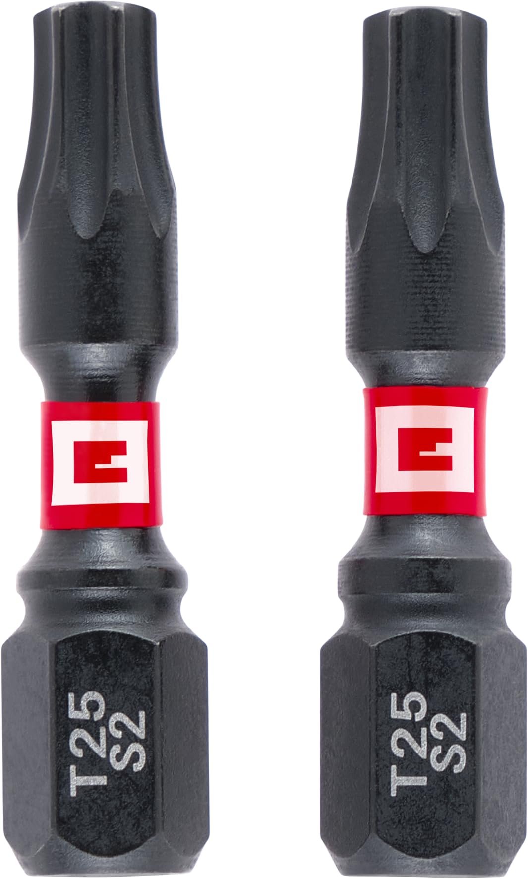 einhell-impact-bits-doppel-torsion-2-tlg-30-mm-t25-c-6-3-schaft-s2-stahl image 1
