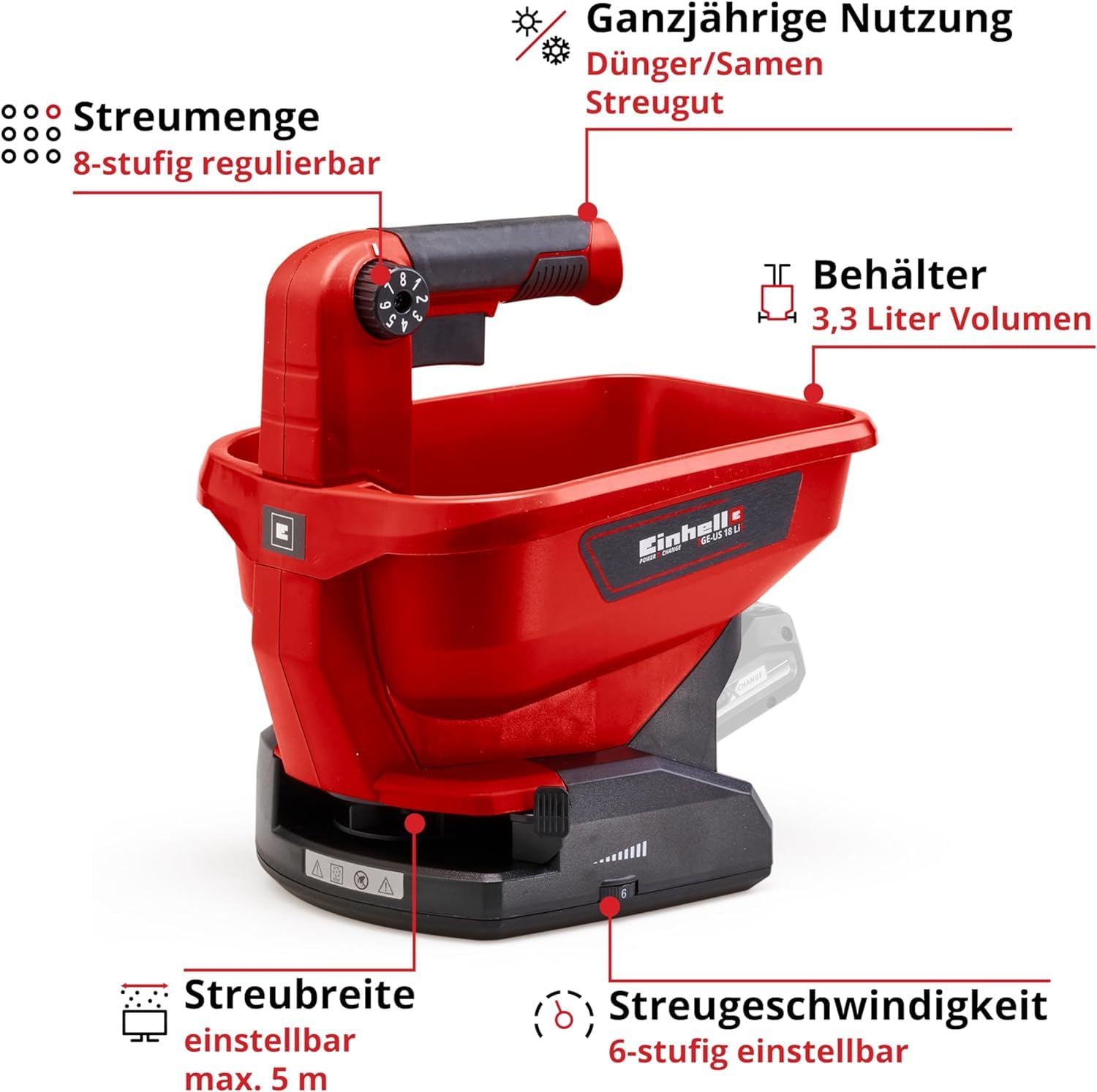 einhell-ge-us-18-li-solo-universal-streuer-power-x-change-streuwagen-3-3-l-beh-l image 3