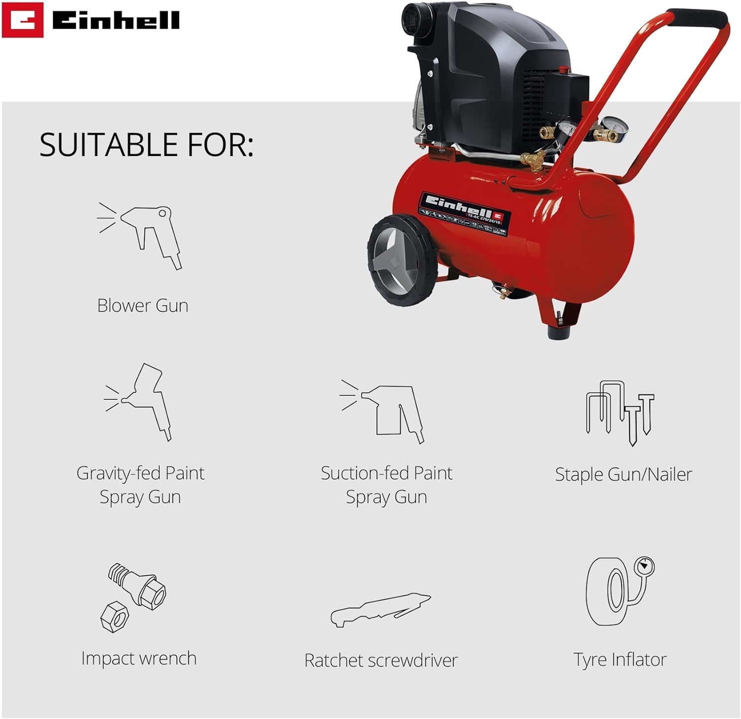 einhell-te-ac-270-50-10-kompressor-50-l-tank-10-bar-270-l-min-1800-w-lschmierung image 3