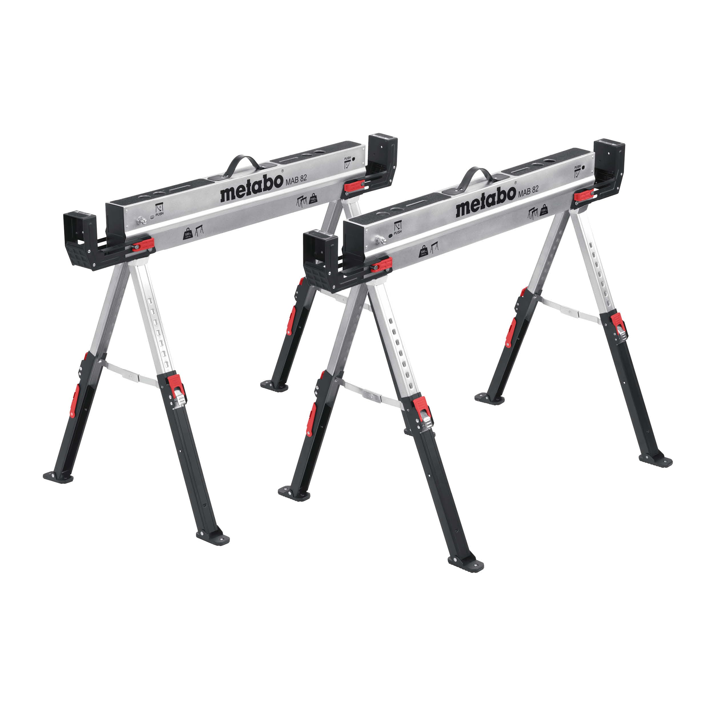 metabo-mab-82-2-arbeitsbock-set-2er-set-stahl-klappb-cke-h-henverstellbar-pulver image 1