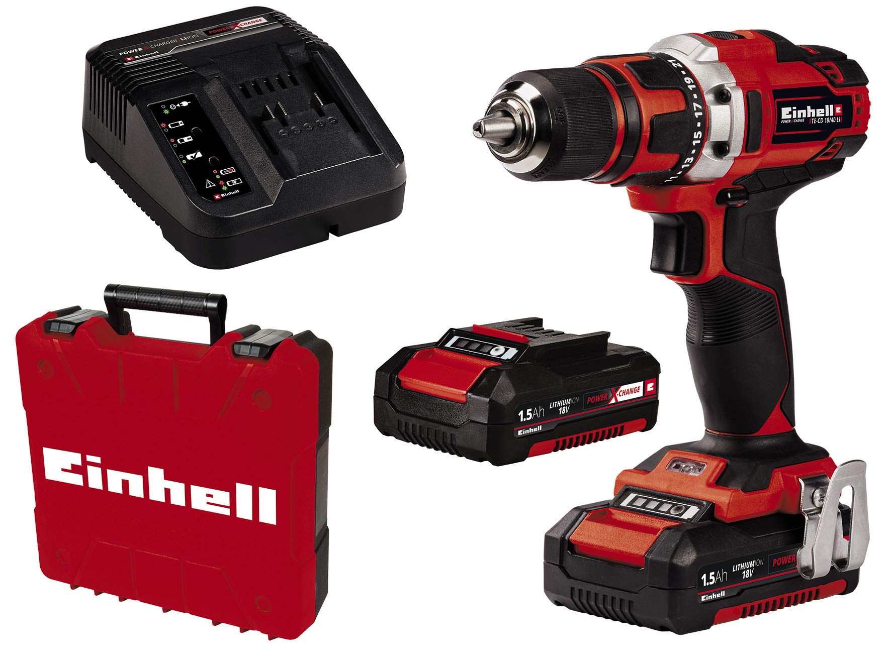 einhell-te-cd-18-40-li-power-x-change-akku-bohrschrauber-kit-18-v-40-nm-13-mm-bo image 1