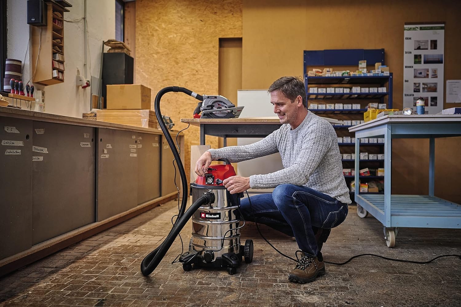 einhell-tc-vc-1930-sa-kit-2342230-nass-trockensauger-mit-30-liter-edelstahlbeh-l image 3