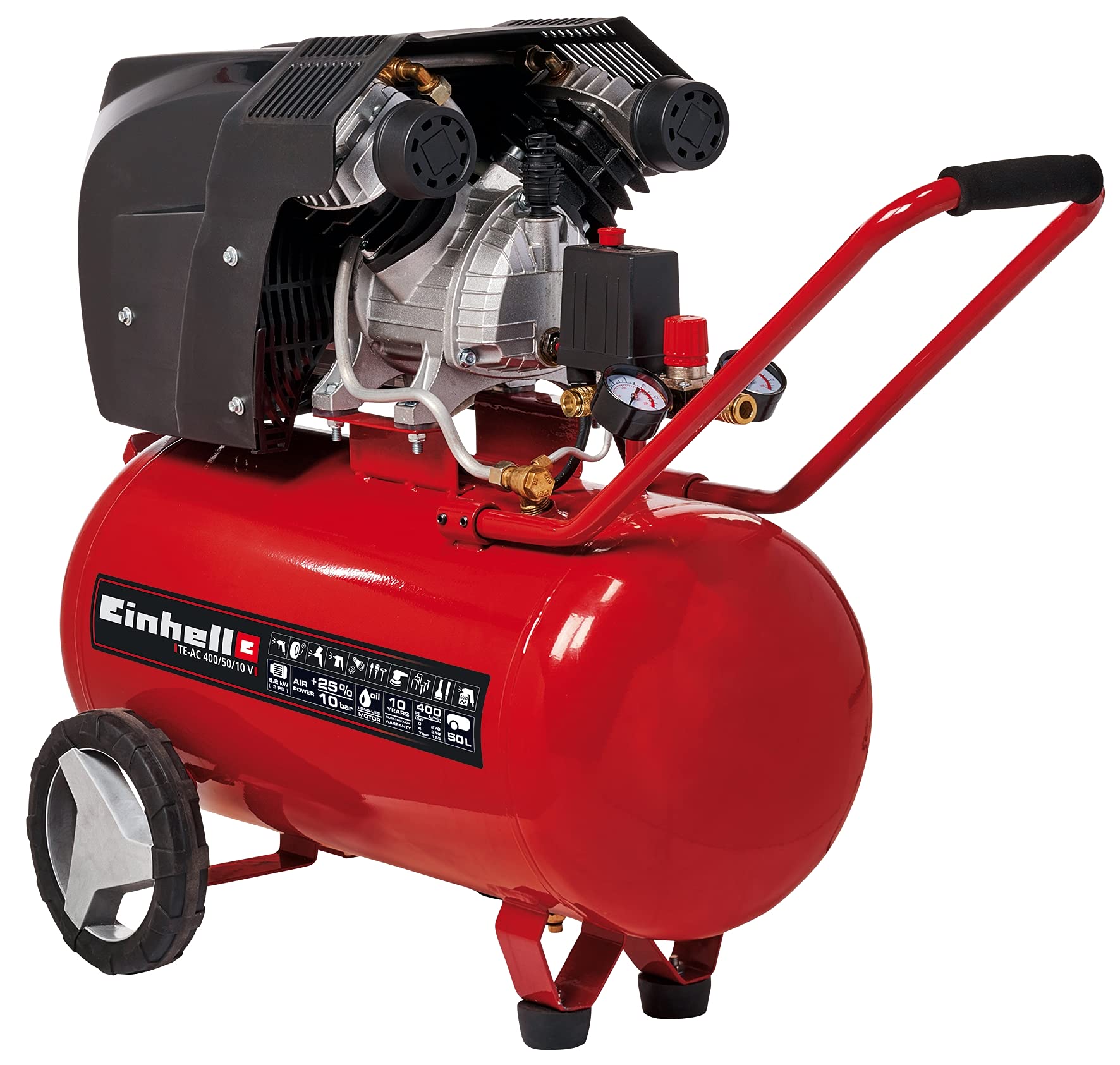 einhell-kompressor-te-ac-400-50-10-v-2-200-w-10-bar-50-l-tank-lgeschmiert image 1