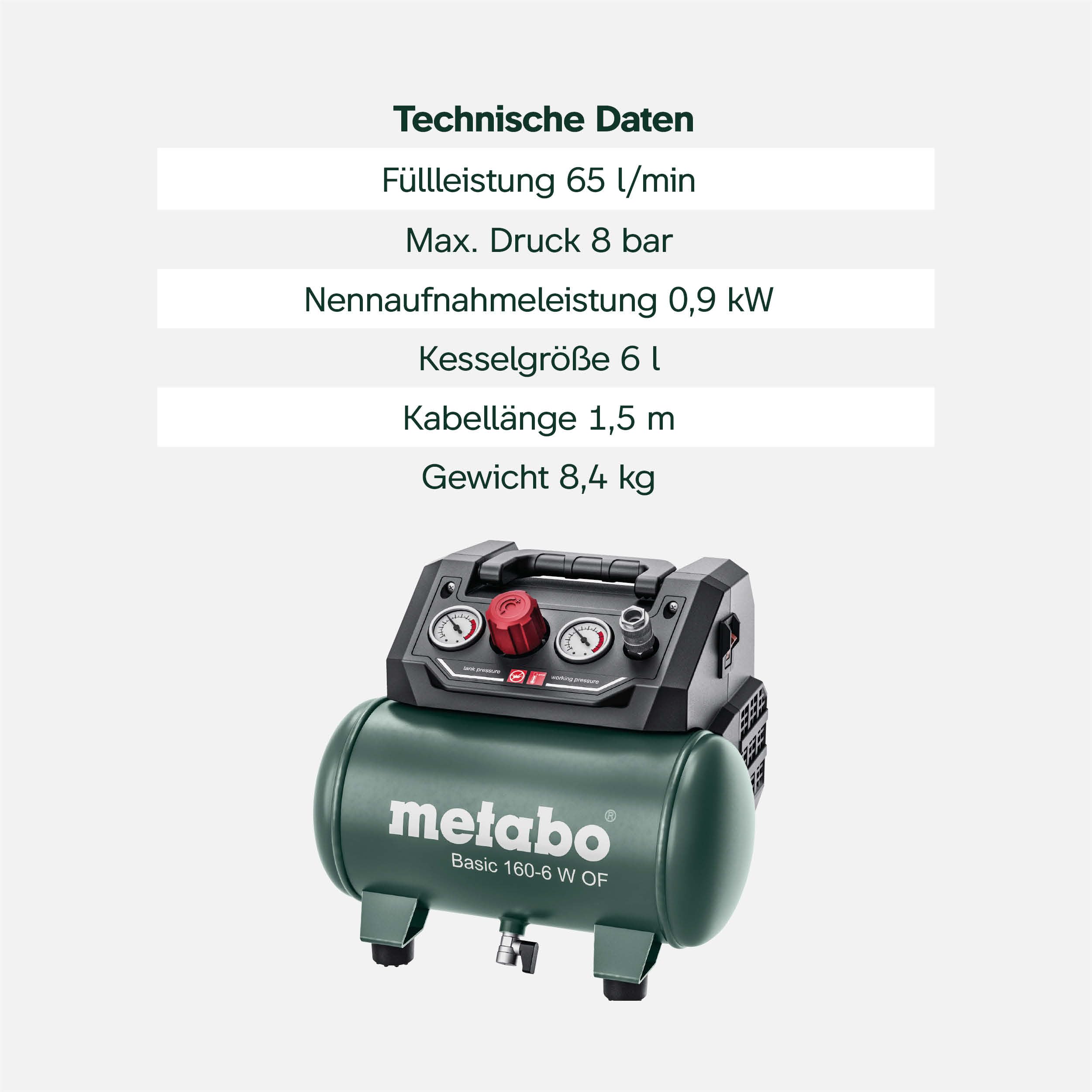 metabo-kompressor-basic-160-6-w-of-lloser-6-l-tragbarer-druckluftkompressor-8-ba image 4