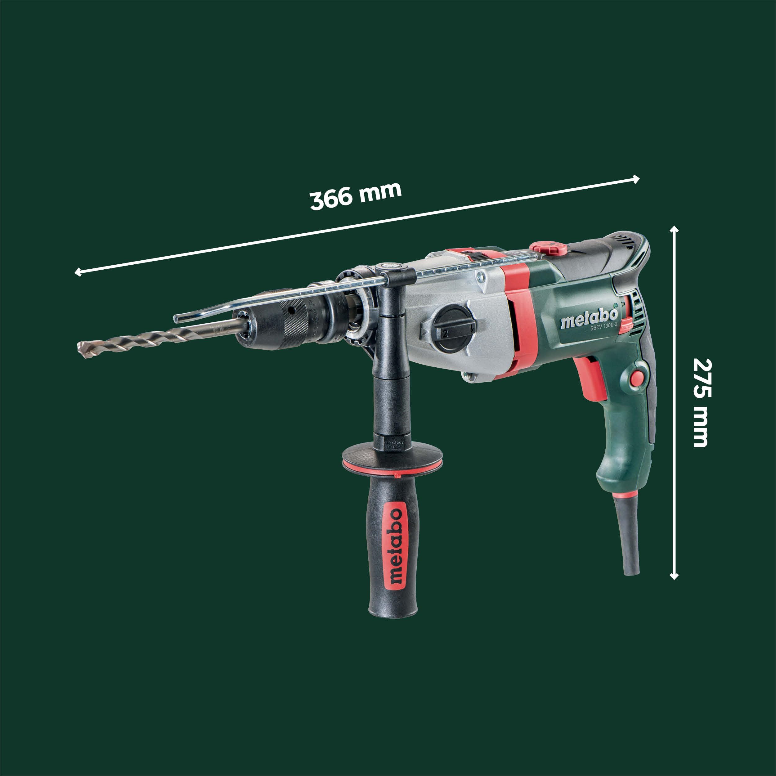 metabo-schlagbohrmaschine-sbev-1300-2-600785500-1300-w-netz-schlagbohrmaschine-m image 6
