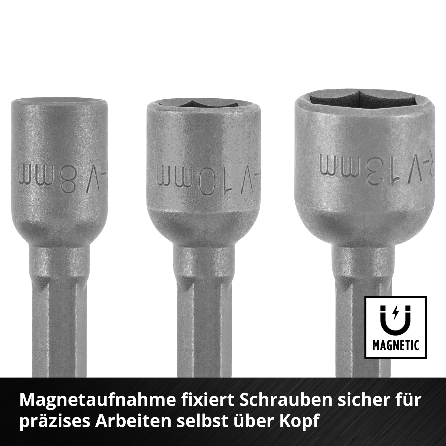 einhell-sechskant-steckschl-ssel-set-3-tlg-8-13-mm-magnetaufnahme-chrom-vanadium image 3