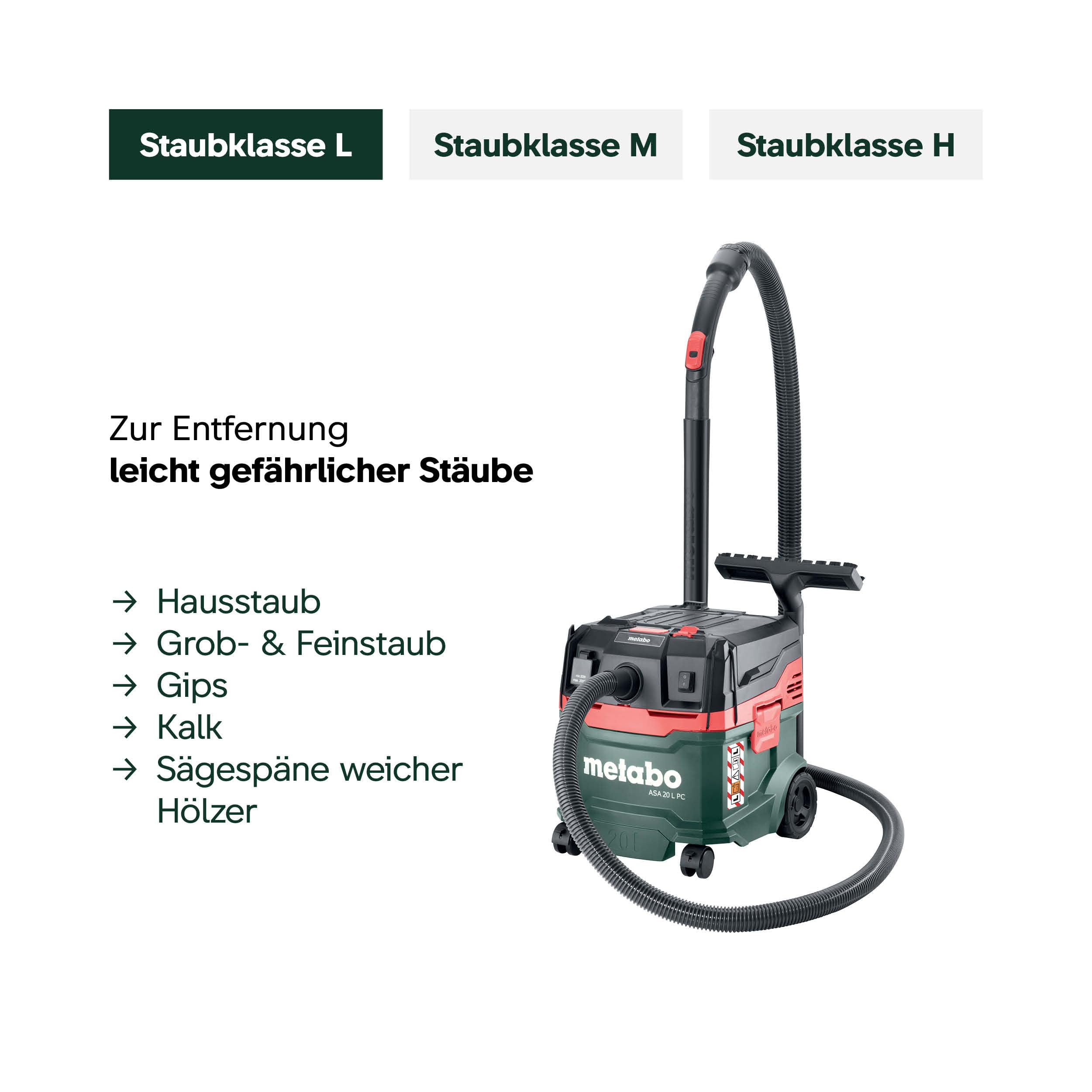metabo-allessauger-asa-20-l-pc-nass-trockensauger-staubklasse-l-1200-w-mit-press image 6