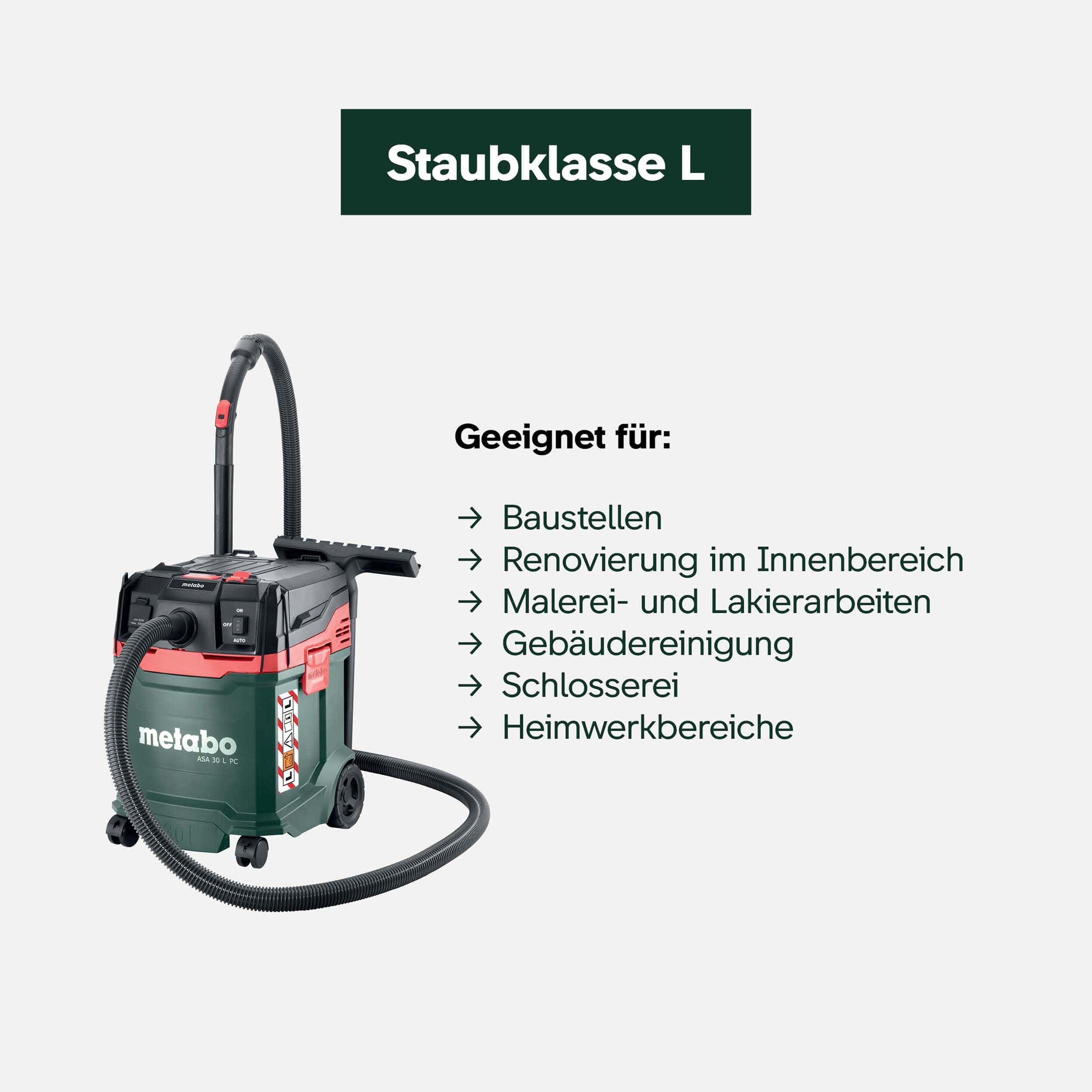 metabo-asa-30-l-pc-allessauger-602086000-nass-trockensauger-staubklasse-l-mit-pr image 6