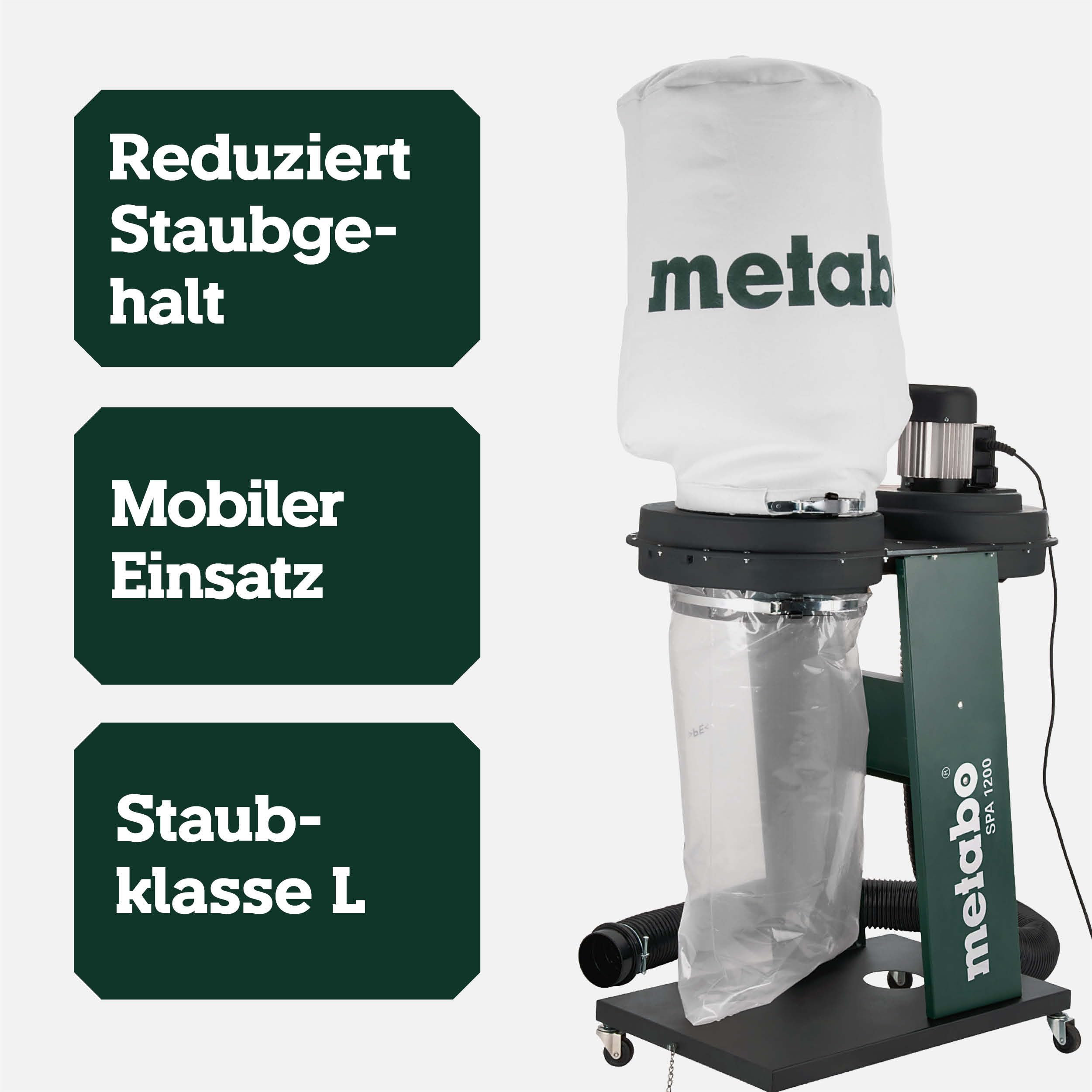 metabo-spa-1200-6012050009-sp-neabsauganlage-staubklasse-l-65-l-sp-nesack-550-w- image 2