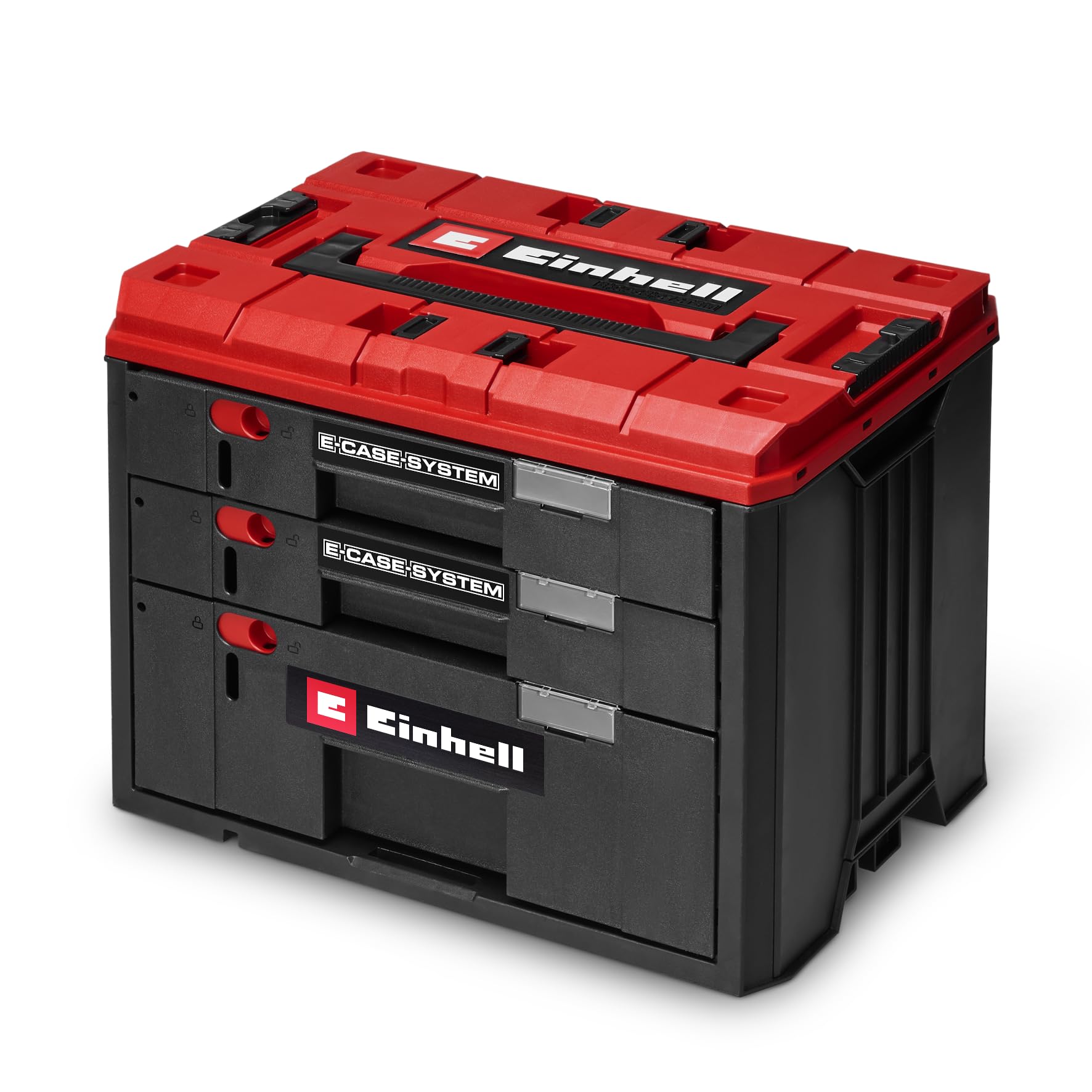 original-einhell-e-case-schubladenkoffer-systemkoffer-mit-3-schubladen-2x-5-5-cm image 4