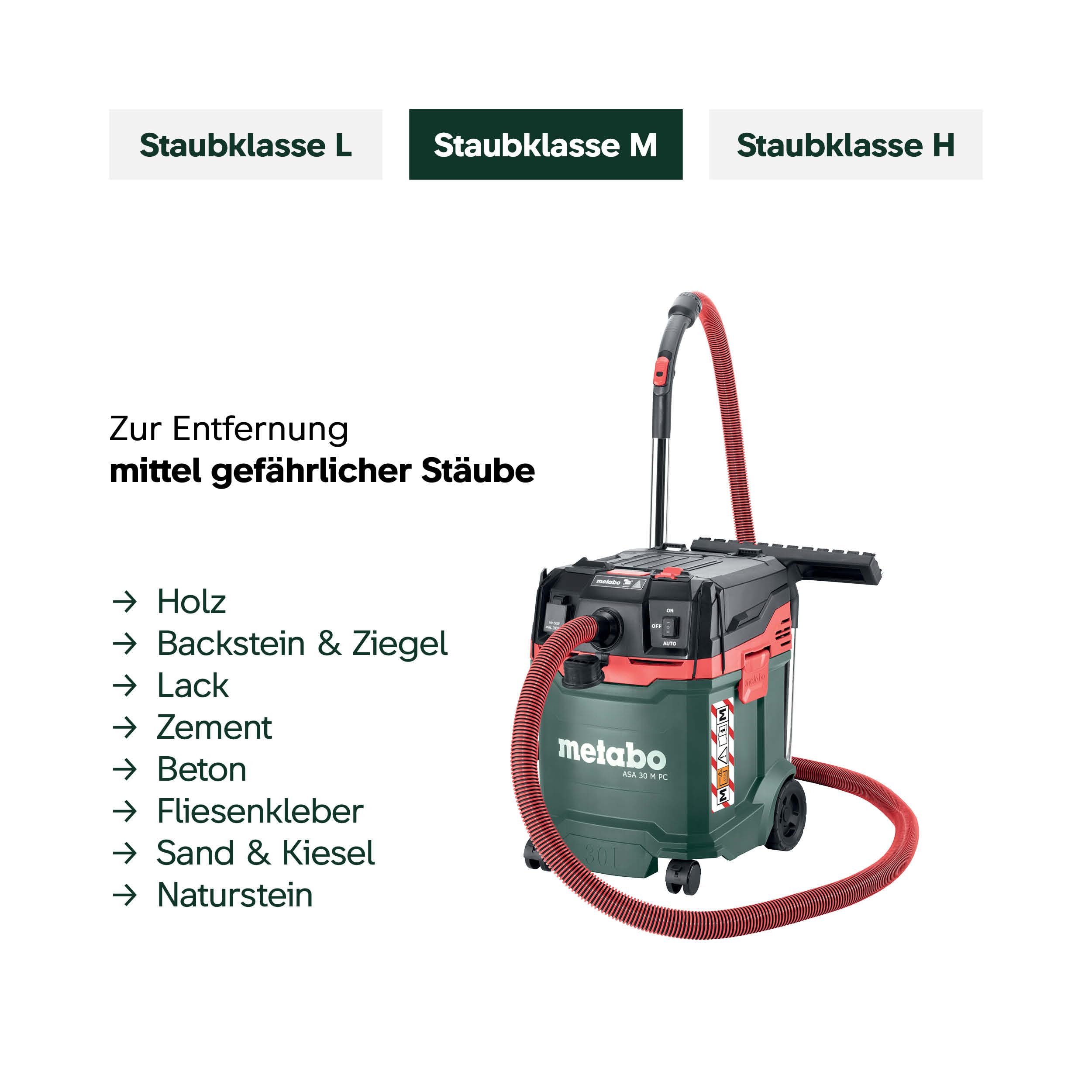 metabo-asa-30-m-pc-allessauger-nass-trockensauger-staubklasse-m-1200-w-30-l-anti image 6
