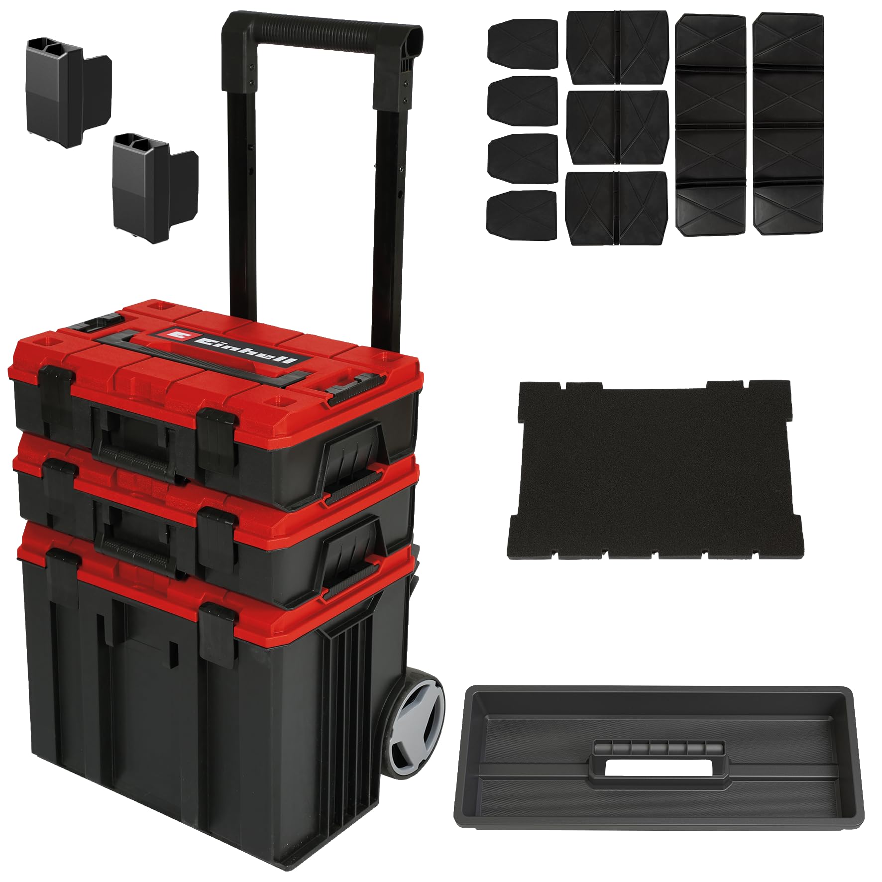 einhell-e-case-tower-systemkoffer-set-3-stapelbare-koffer-aus-polypropylen-bis-1 image 1