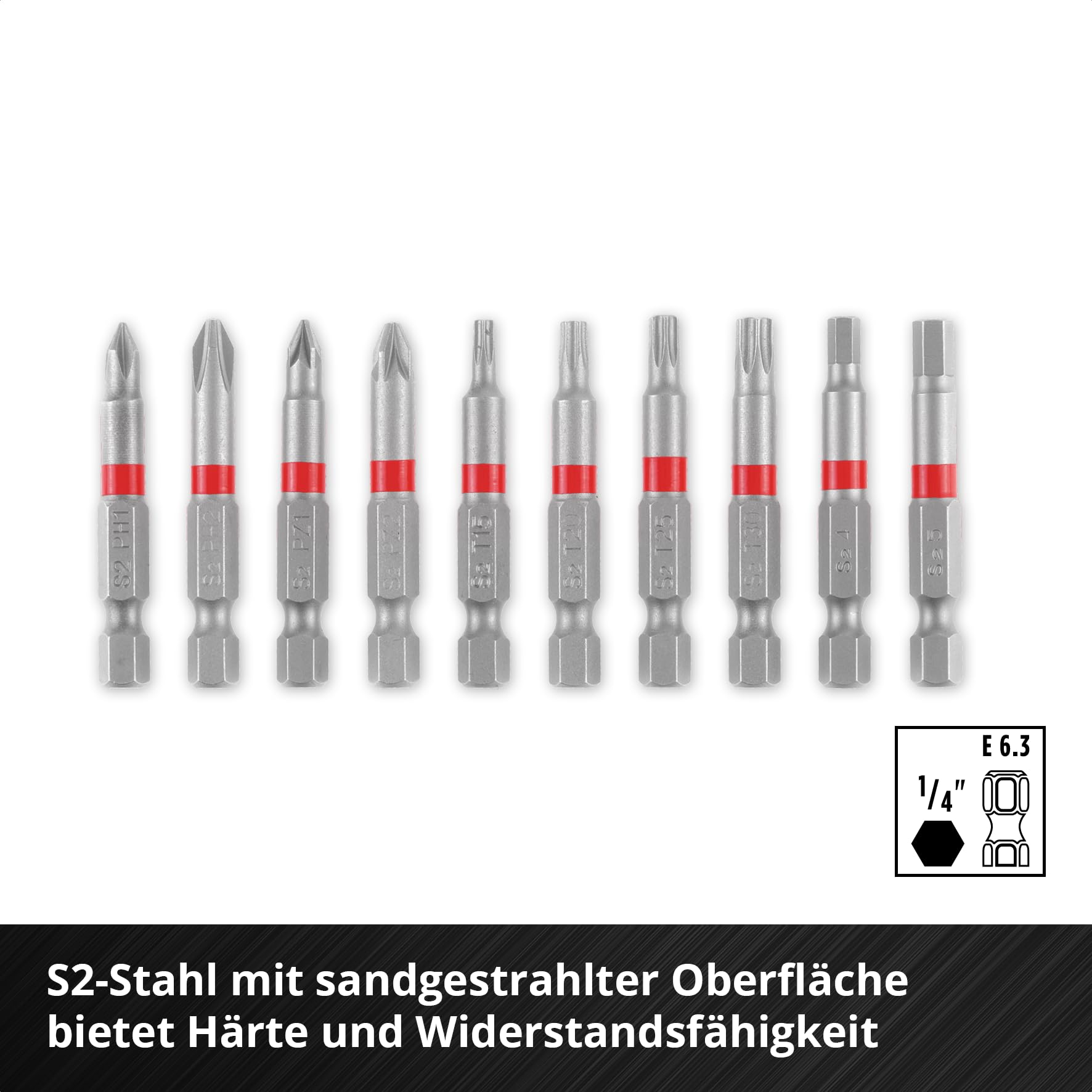 original-einhell-bit-set-10-tlg-50-mm-bits-ph-pz-t-h-aus-sandgestrahltem-s2-stah image 4