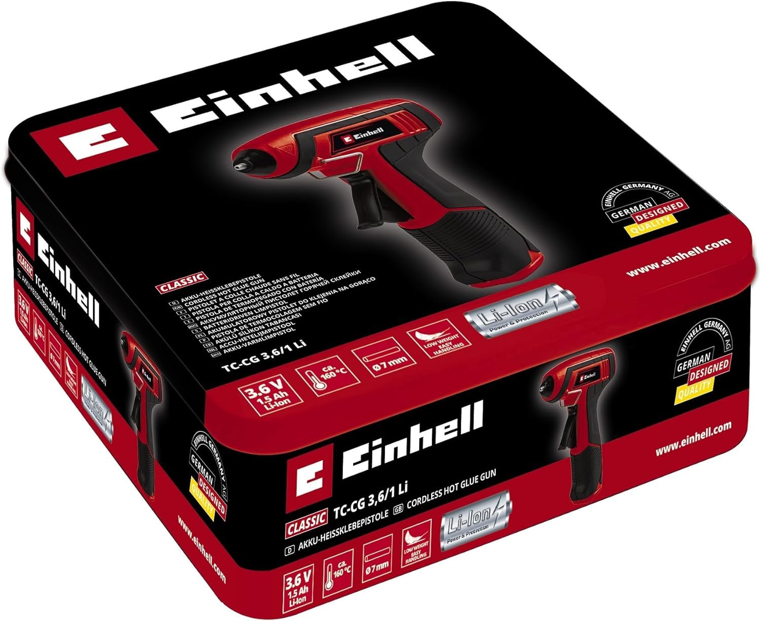 einhell-tc-cg-3-6-1-li-akku-hei-klebepistole-3-6-v-li-ion-max-160-c-150-mm-klebe image 3