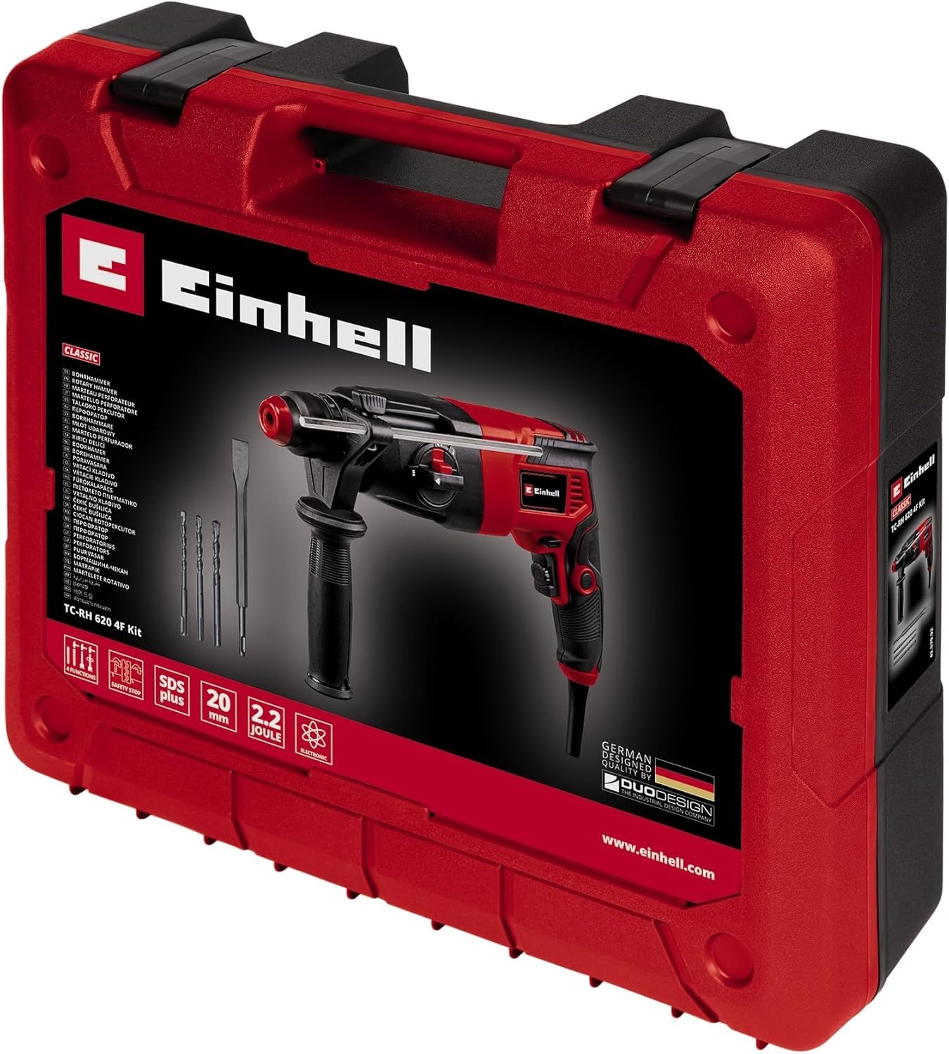 einhell-bohrhammer-tc-rh-620-4f-kit-mit-620-w-2-2-j-pneumatischem-schlagwerk-4-f image 8