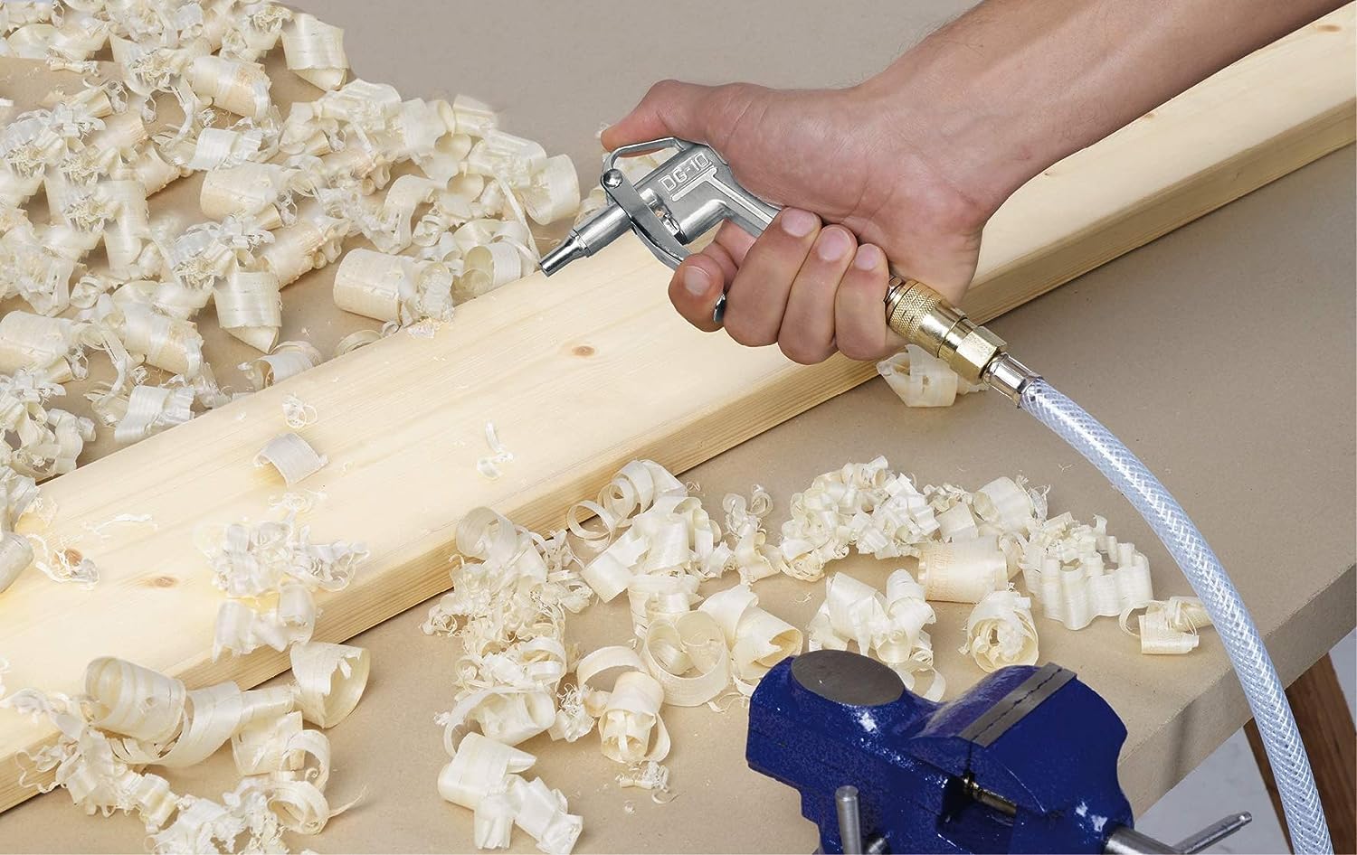 original-einhell-druckluftset-3-teilig-mit-ausblaspistole-reifenf-ller-mit-manom image 2